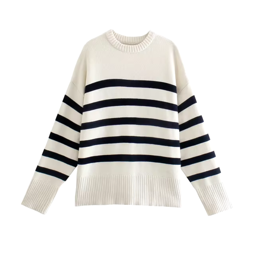 Knitted Sweater for Women – Striped