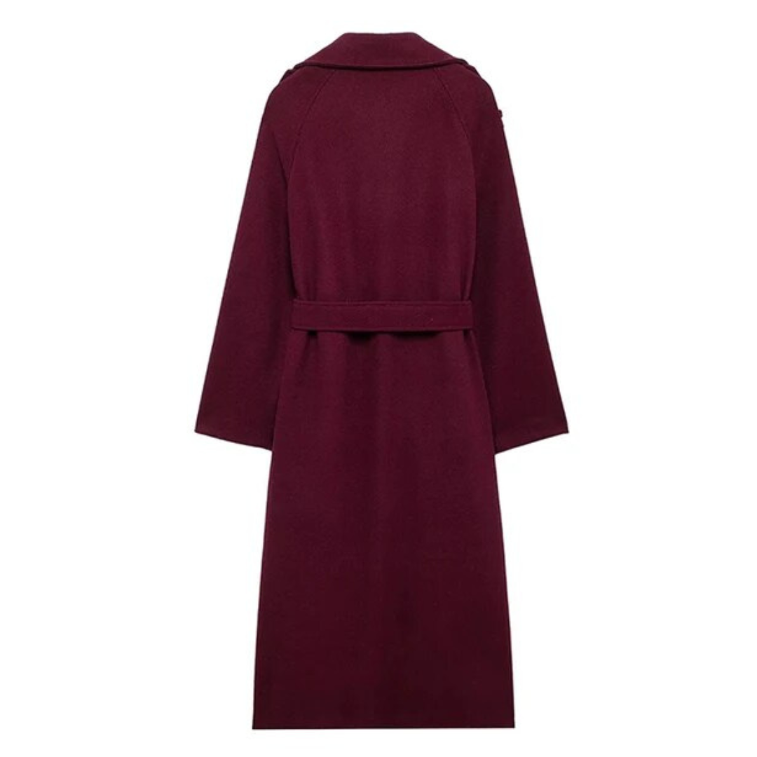 Wollmantel mit Gürtel